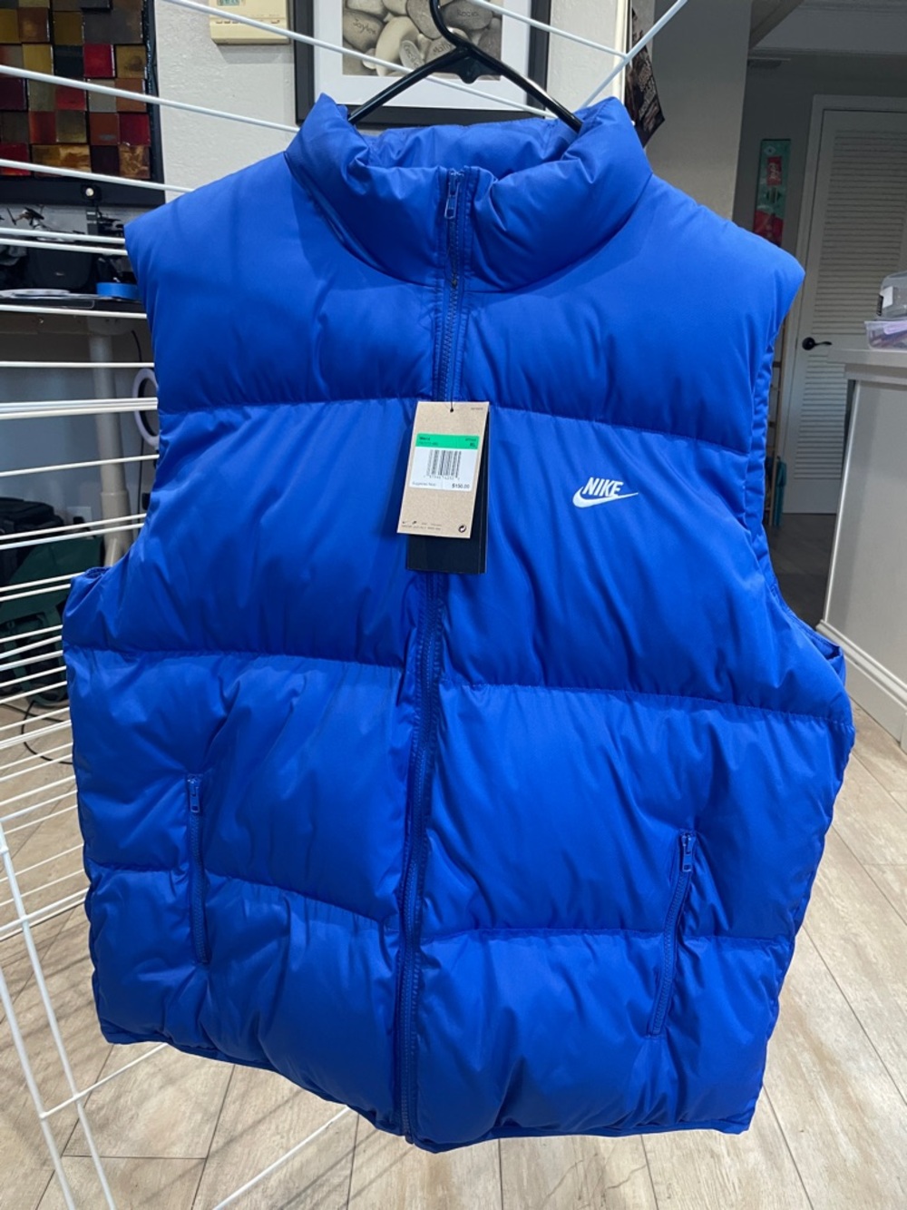 Nike Primaloft Royal Blue Puffer Vest with Zip Pockets